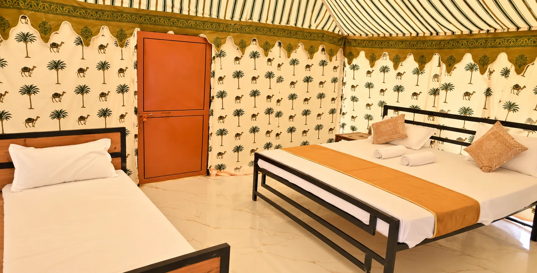 Cozy Desert Camp Tent Bedroom